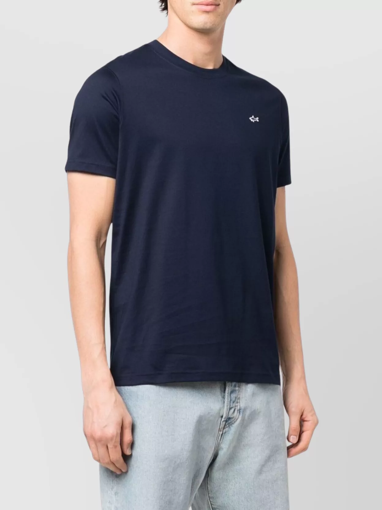Shop Paul & Shark Crew Neck Short Sleeve T-shirt Straight Hem