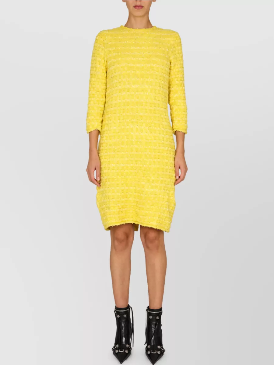 Balenciaga Fine-Knit Wool-Blend Midi Dress