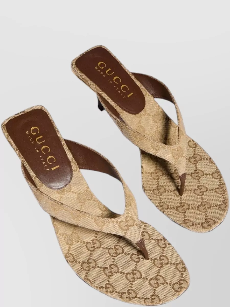 Gucci Mid Heel Thong Sandals