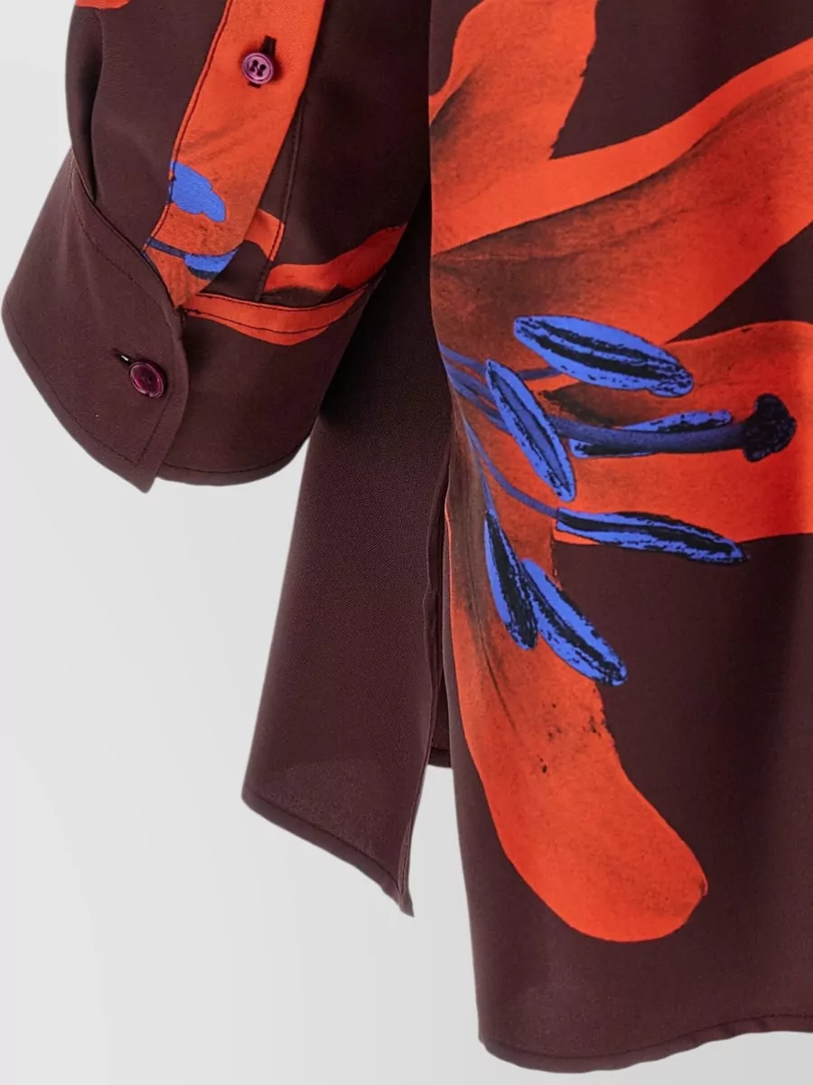 Mc Queen Silk Printed Long-Sleeve Shirt