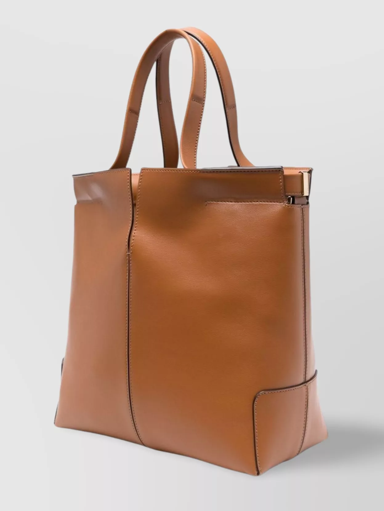 Tod's Small Leather Tote Bag With Top Handles In Neutrals