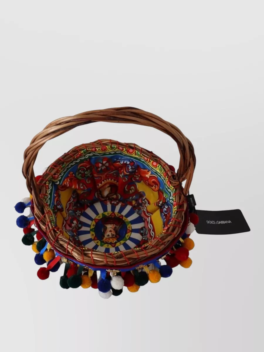 Dolce&Gabbana Agnese Wicker Basket Bag