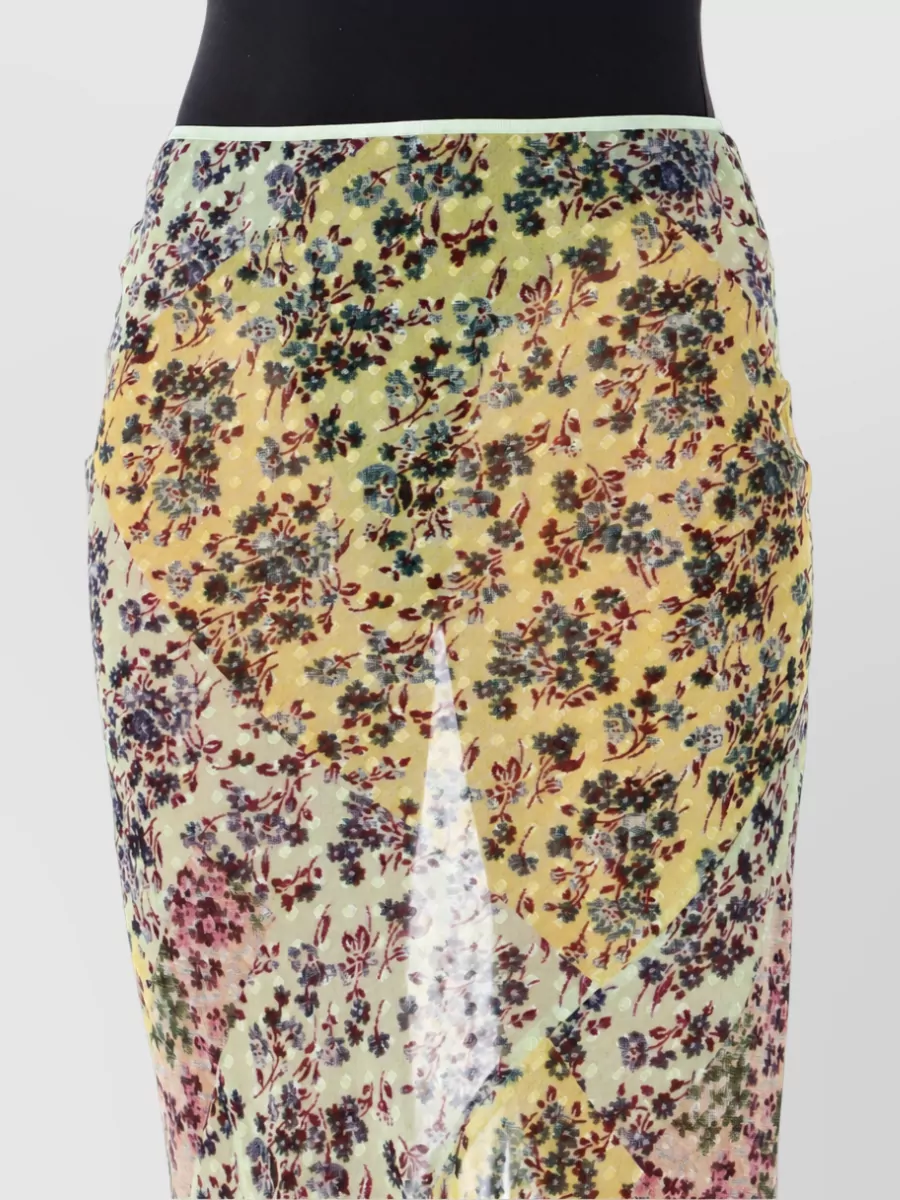Dries Van Noten Floral-Print Jacquard Bias-Cut Midi Skirt
