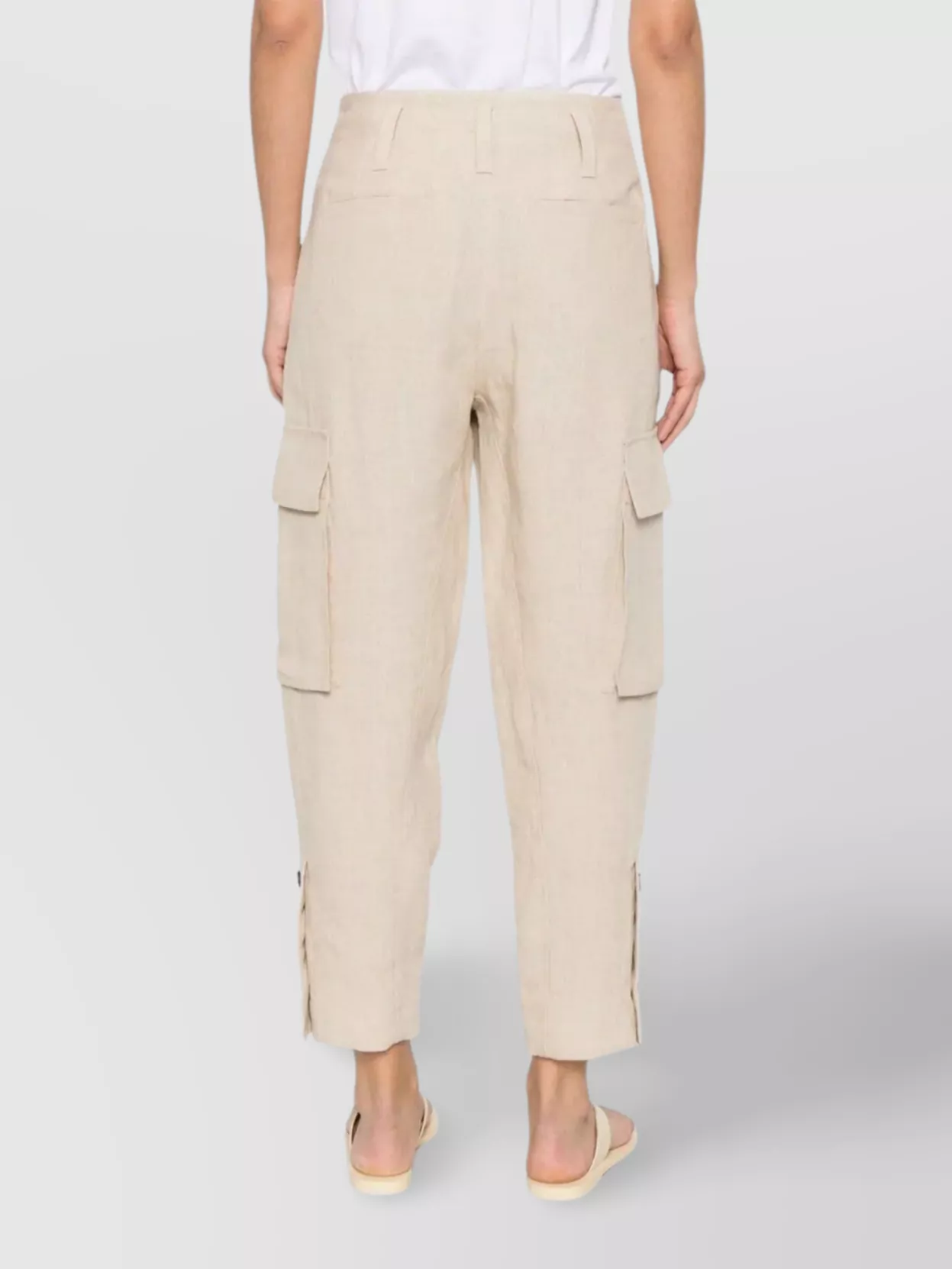 Brunello Cucinelli Trousers Cargo Pockets Belt Loops In Neutral