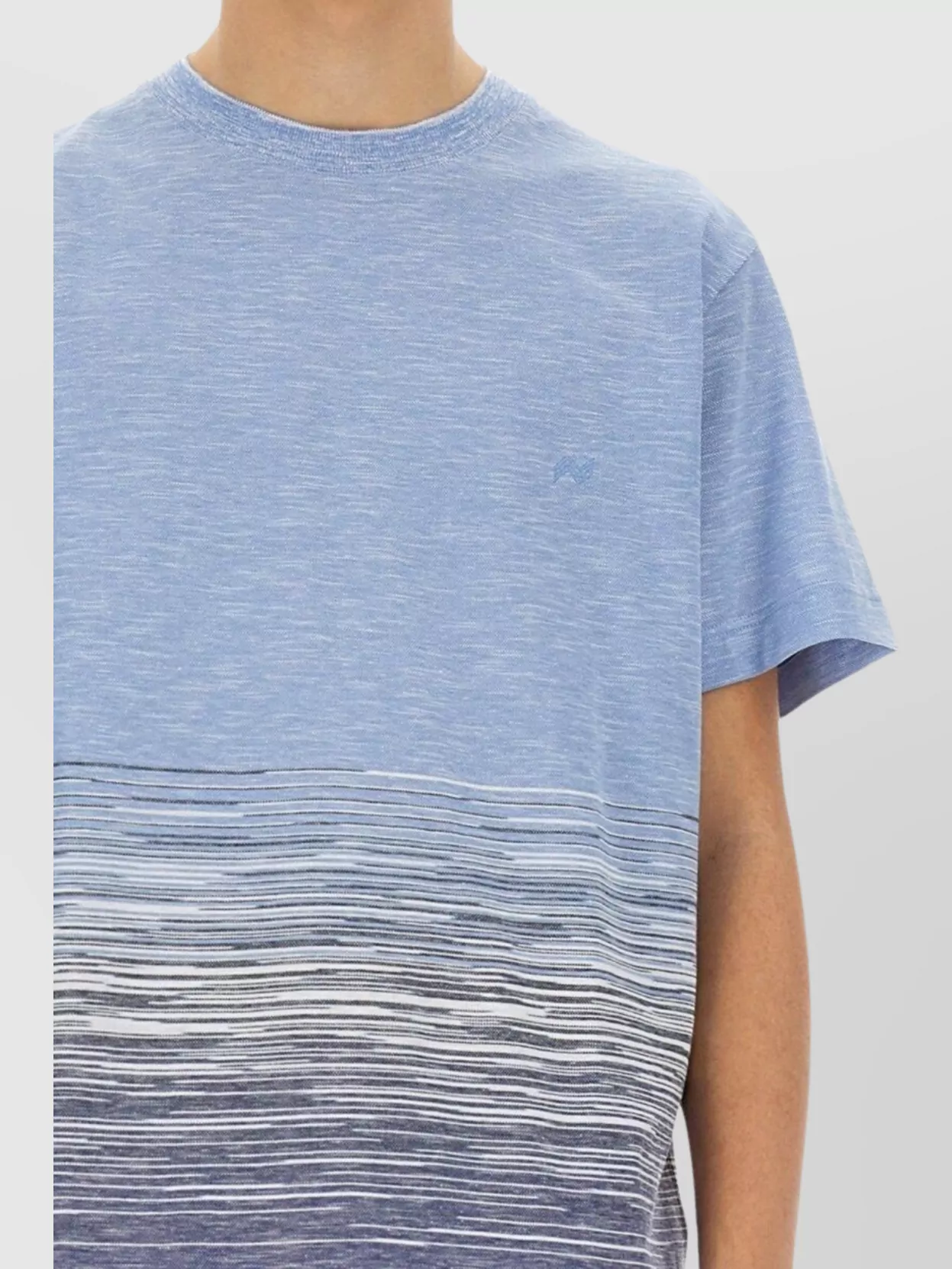Missoni Cotton And Linen T-Shirt With Gradient Pattern