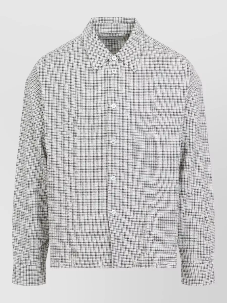 Studio Nicholson checked long-sleeve shirt