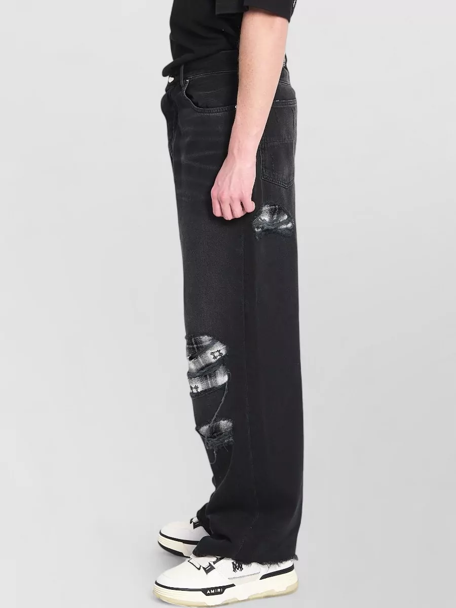 Amiri Denim Mid-Rise Wide-Leg Jeans