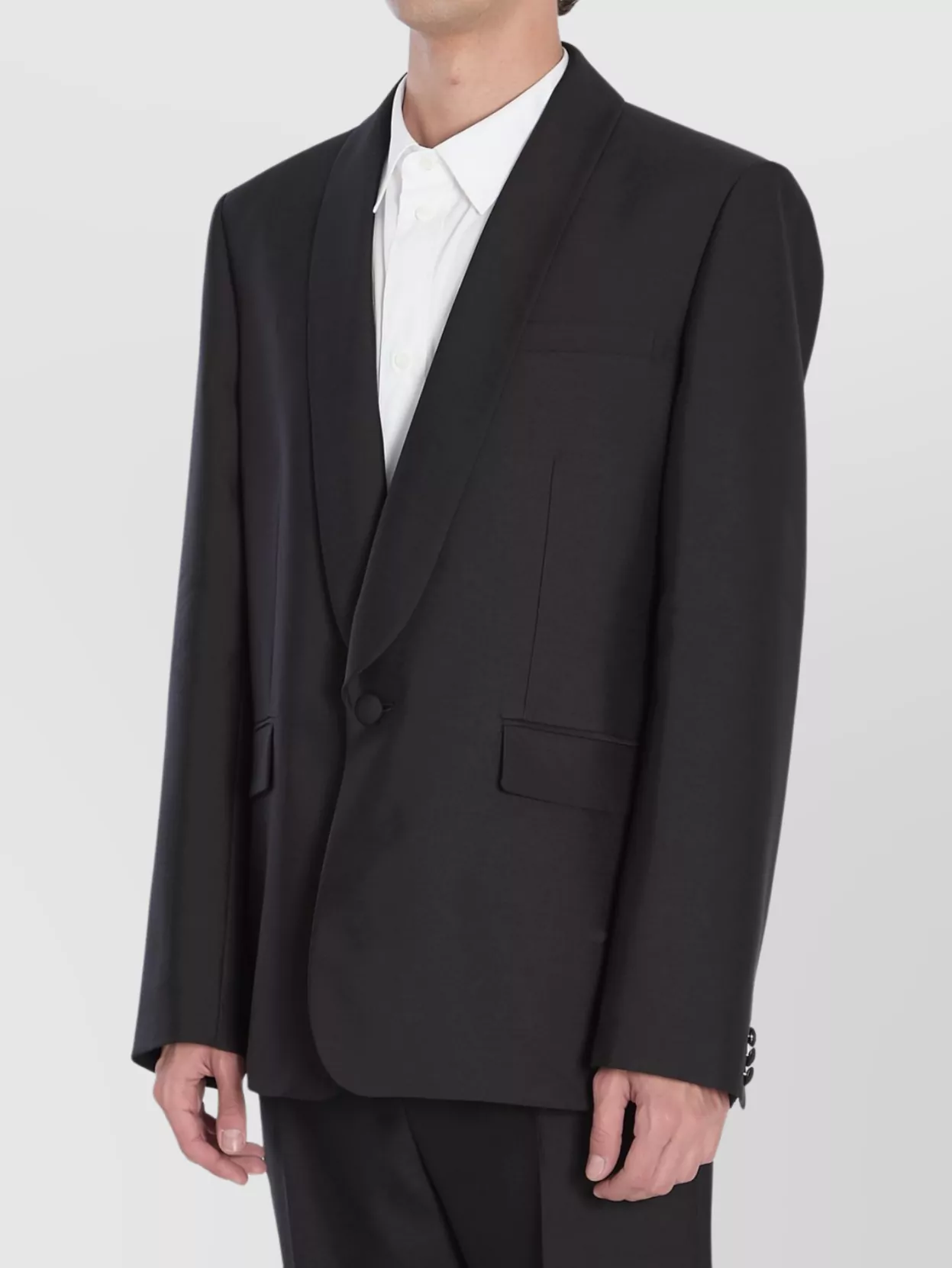 Loewe Tailored Wool Silk Jacket With Shawl Lapel
