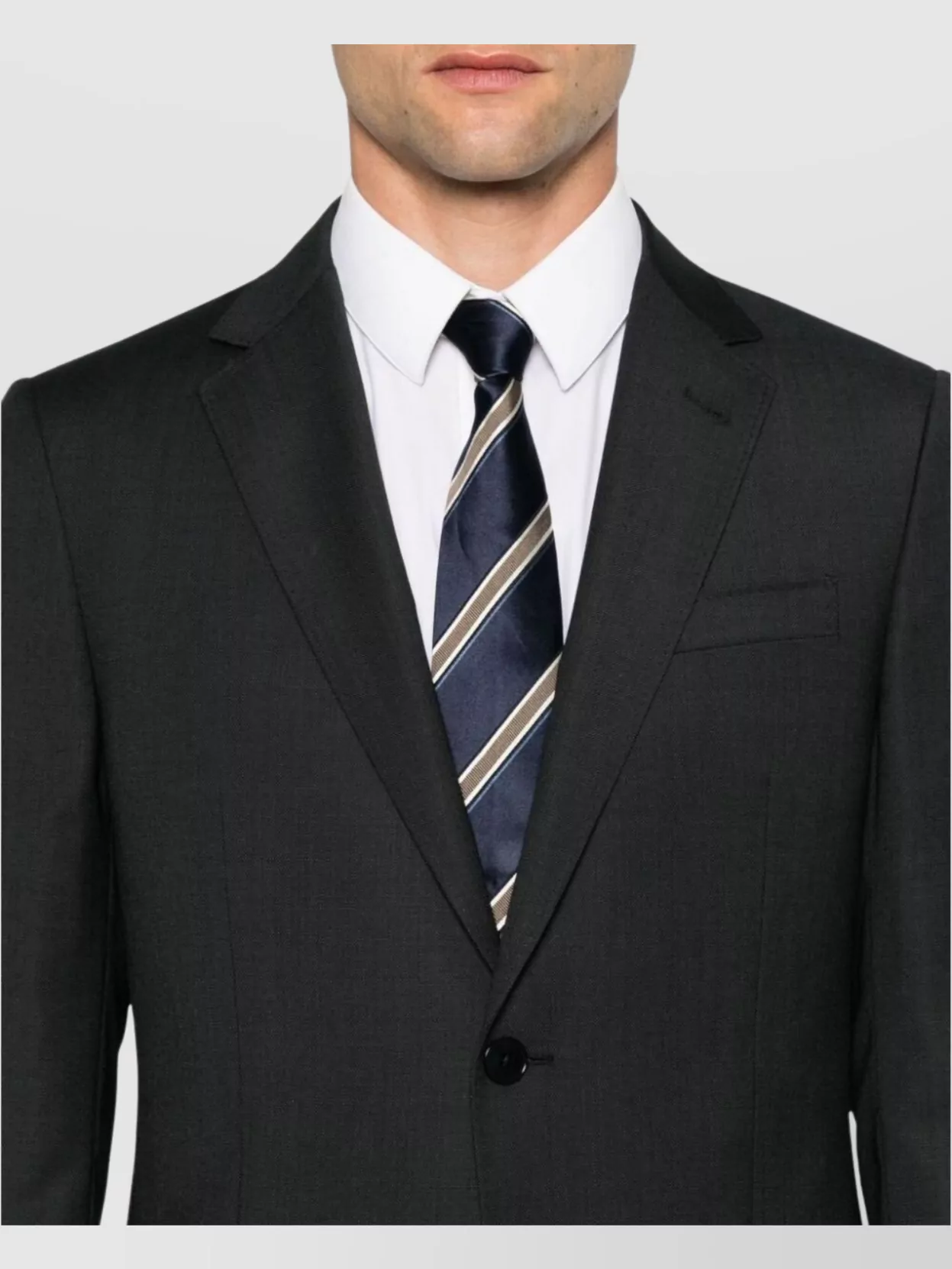 Zegna Wool Suit Buttoned Cuffs