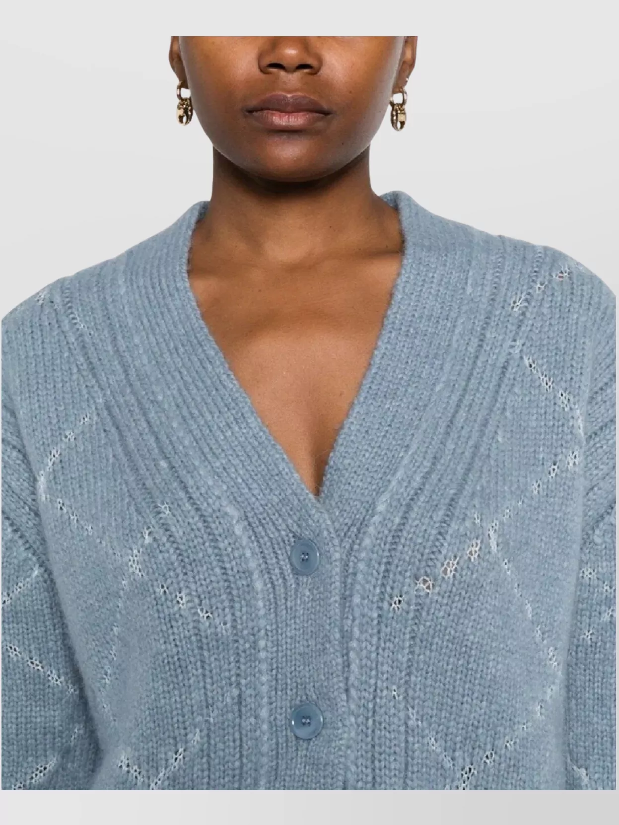 Ermanno Scervino Long Sleeve Cardigan Patch Detail