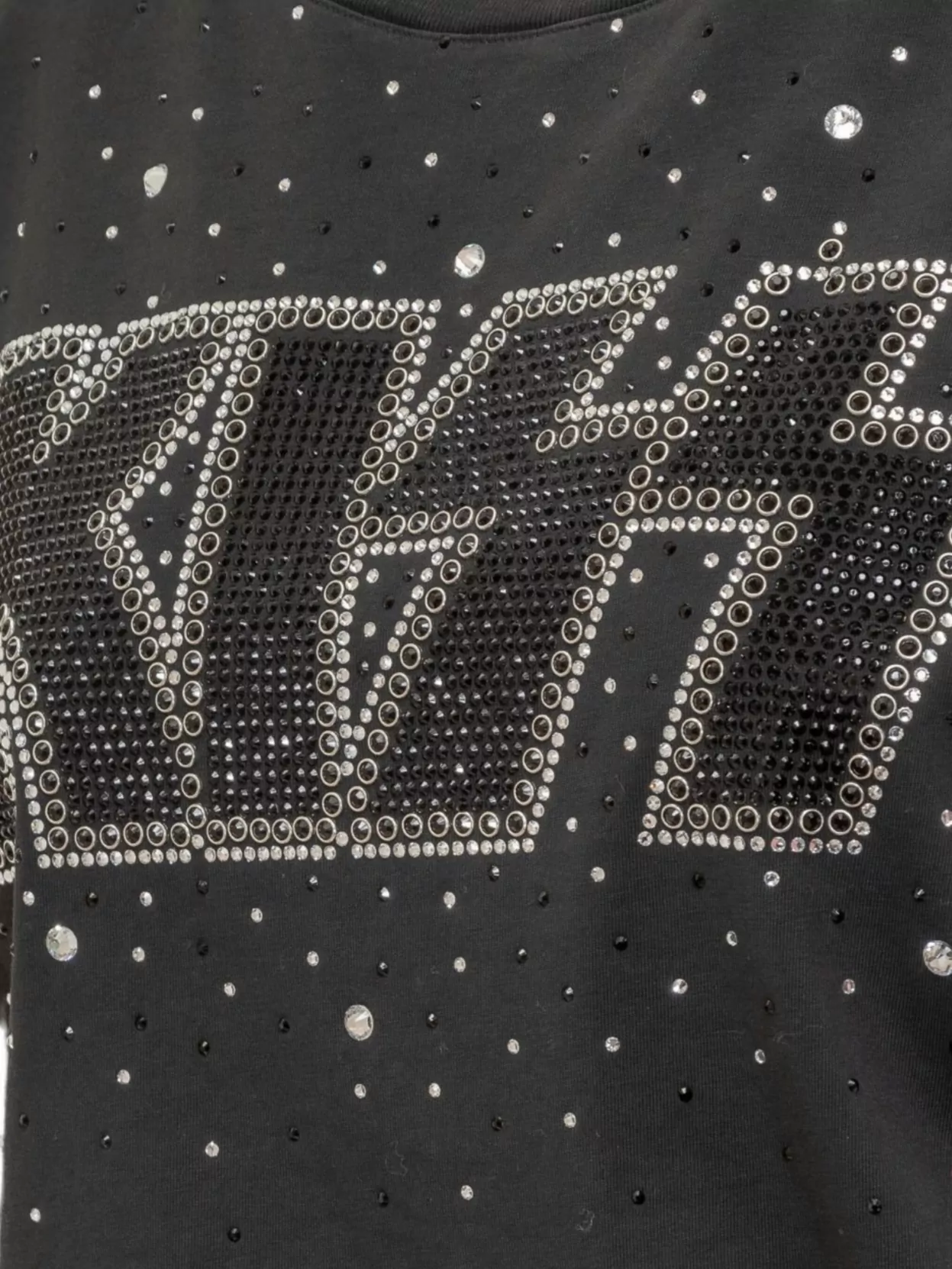 Dsquared2 Cropped Short Sleeve Graphic Top Rhinestones