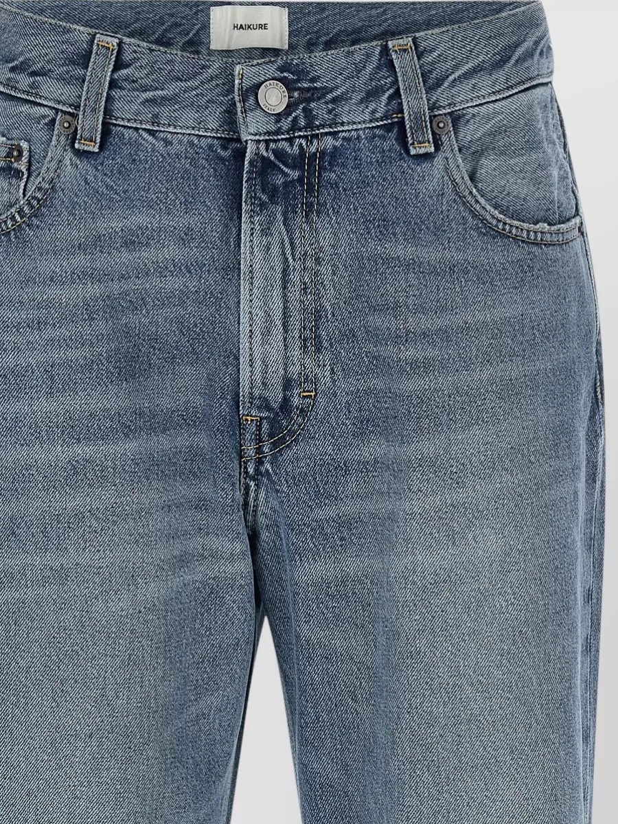 Haikure Korea Nordic Straight Leg Jeans Trousers