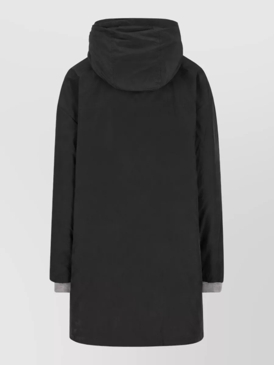 Miu Miu Single-Breasted Hooded Parka Coat