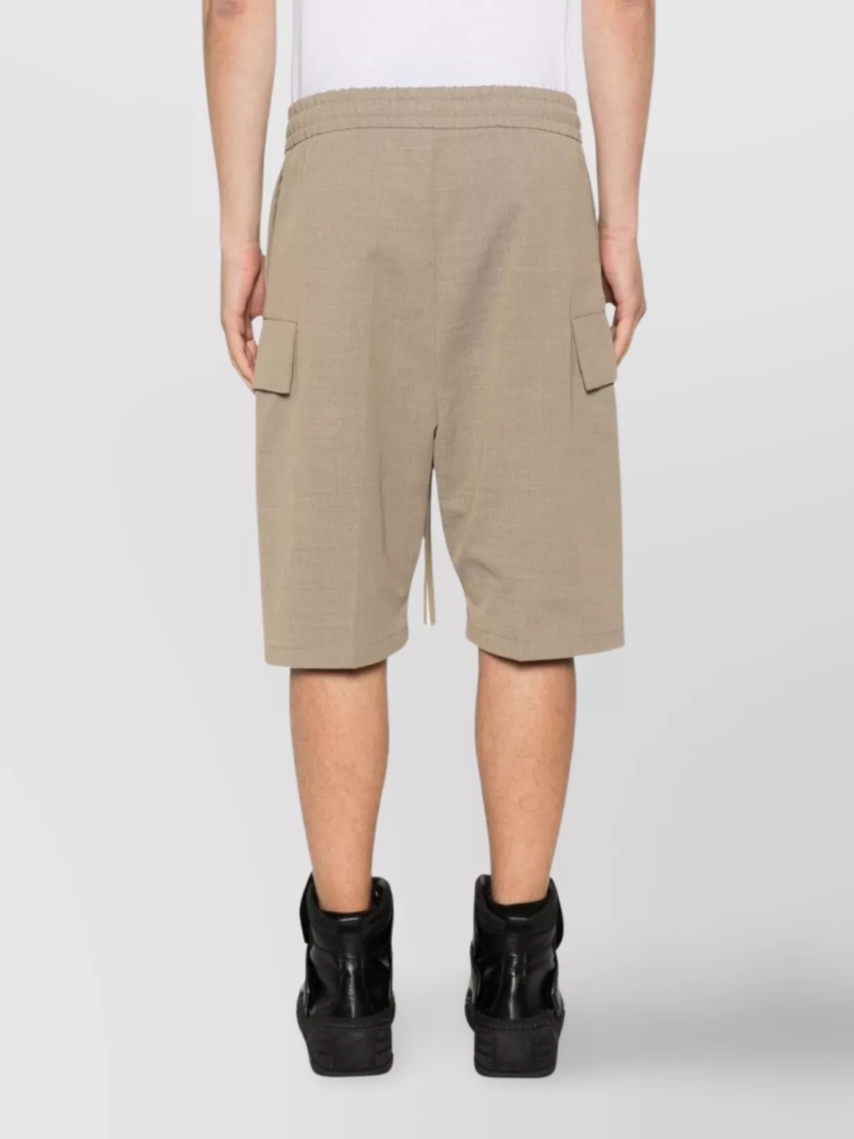 Shop Fear Of God Cargo Shorts With Knee Length And Pleat Detailing