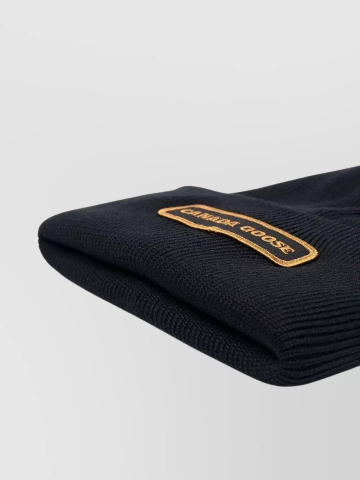 Canada Goose Ribbed Knit Folded Cuff Hats