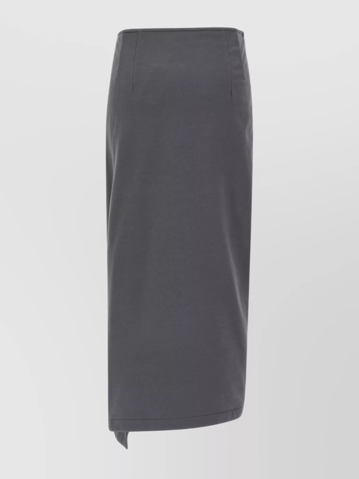 Dries Van Noten Asymmetric High Waist Skirt Drape Detail In Gray