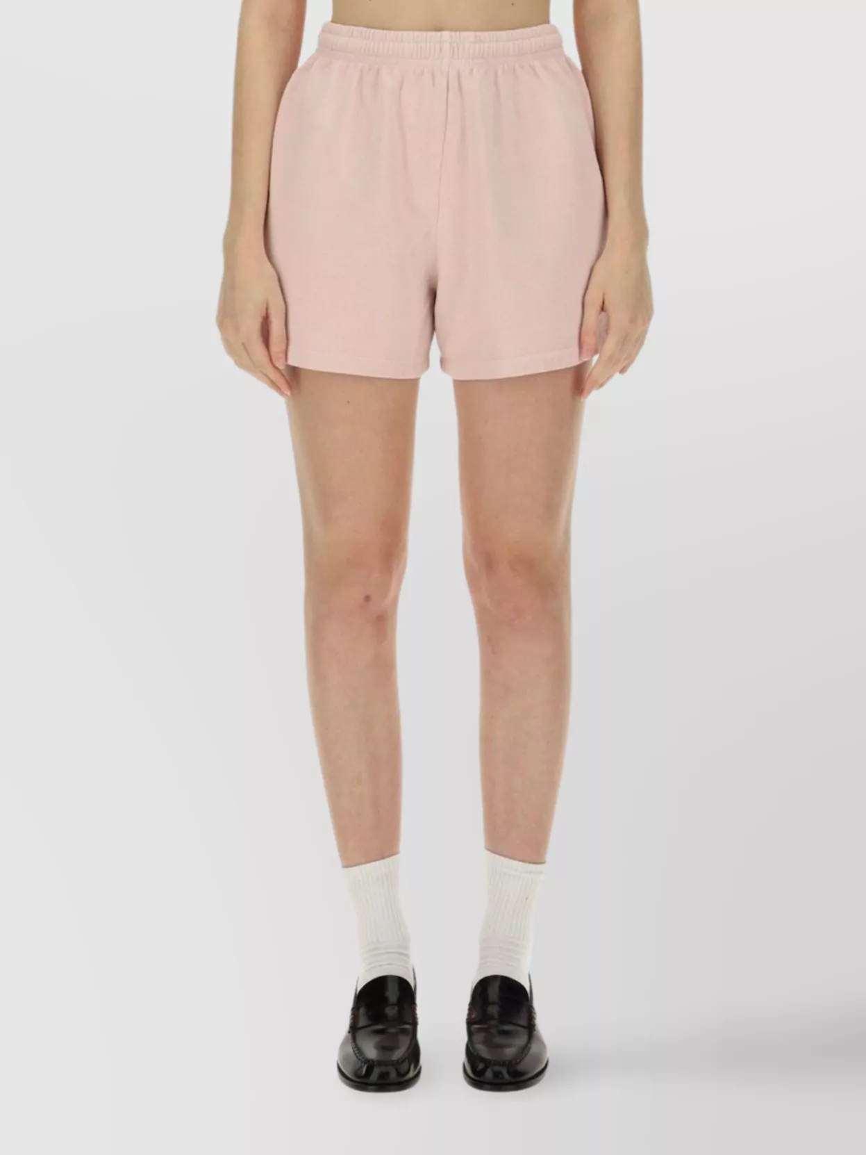 ROTATE BIRGER CHRISTENSEN COTTON SHORTS WITH ELASTIC WAISTBAND AND POCKETS