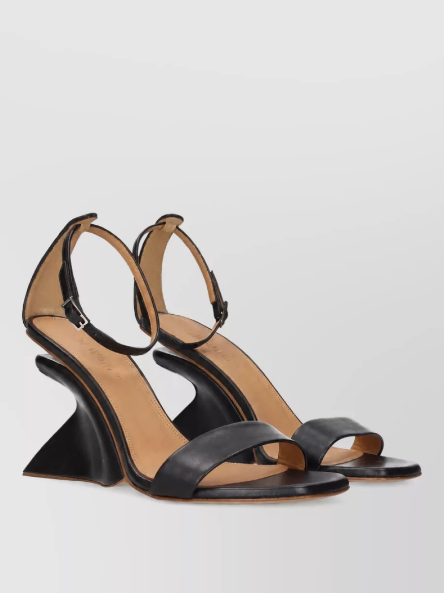 Off-White leather stiletto heel sandals