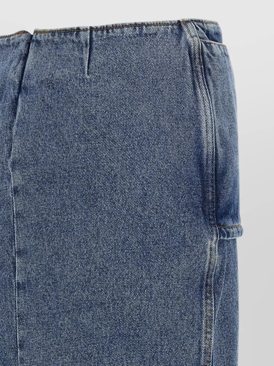 Magda Butrym High Waist Skirt Floral Detail Slit