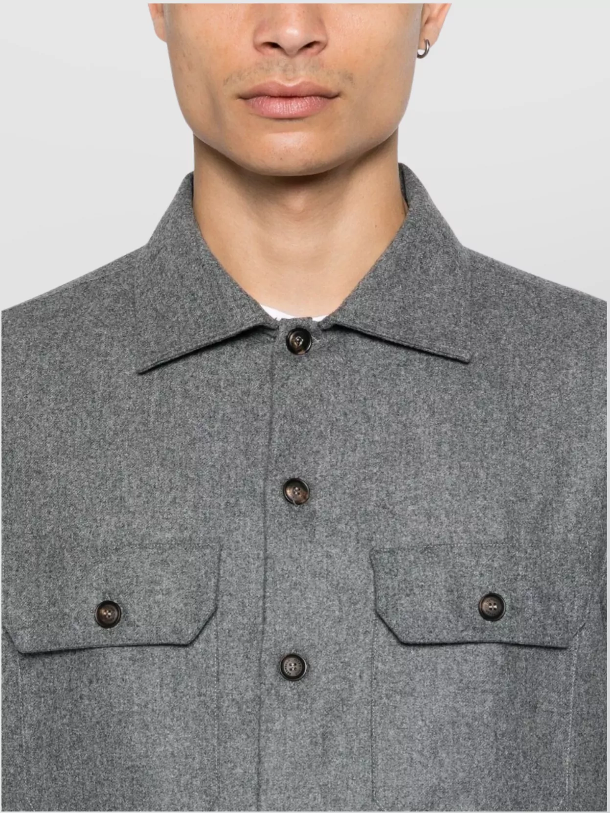 Brunello Cucinelli Wool Shirt Long Sleeves