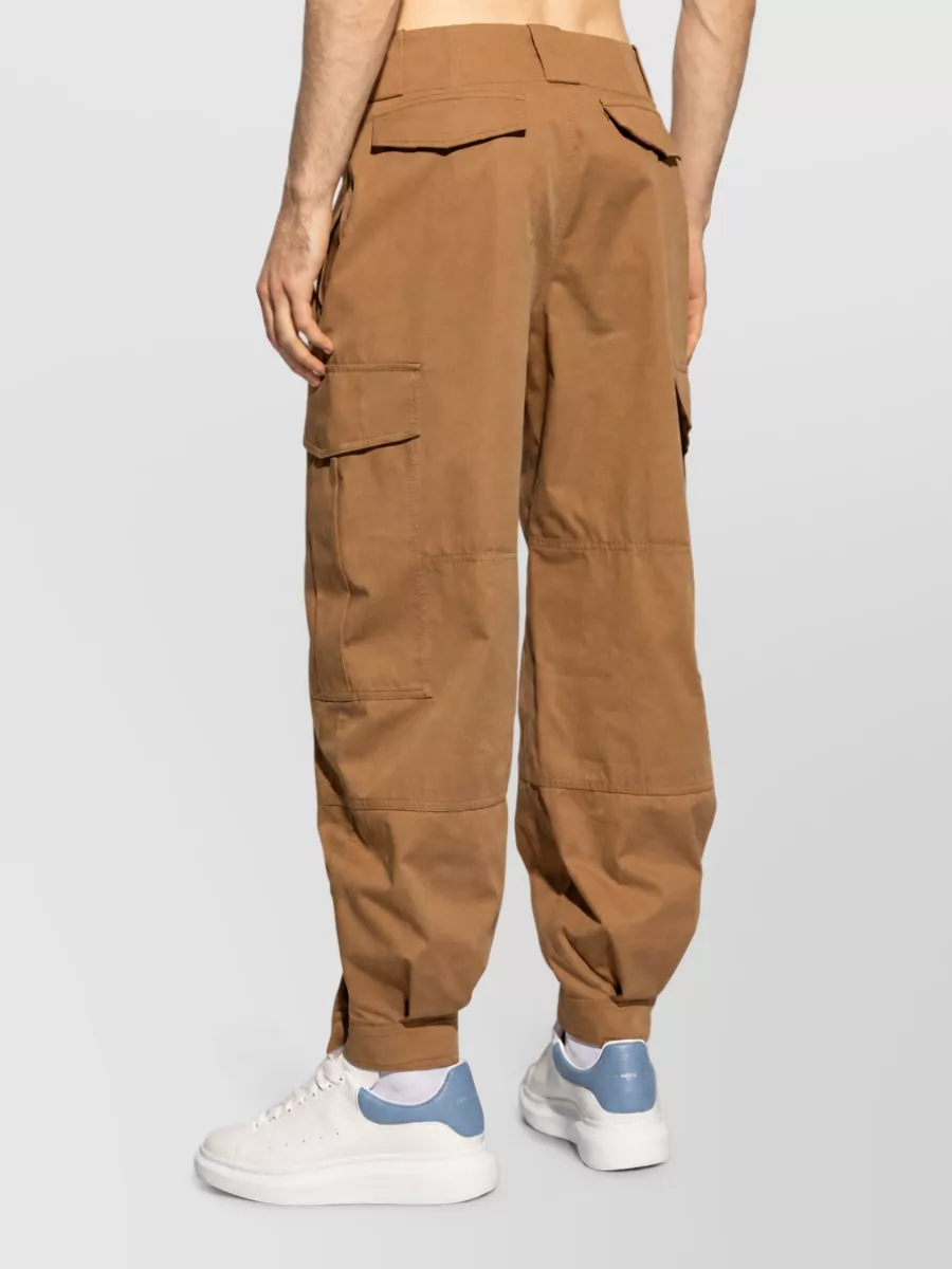 Alexander Mcqueen Cotton Low-Rise Cargo Trousers