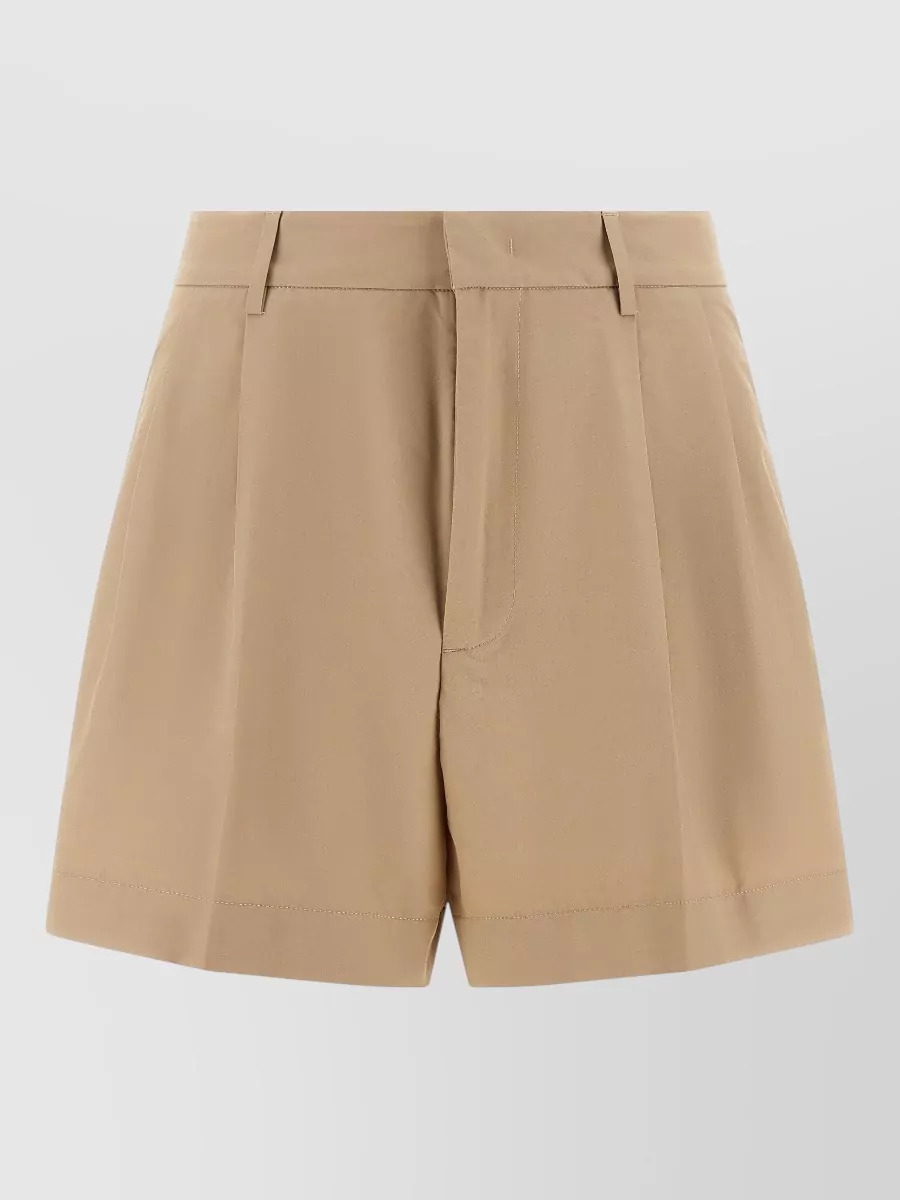 Fabiana Filippi cotton wide-leg pleated knee-length bermuda shorts