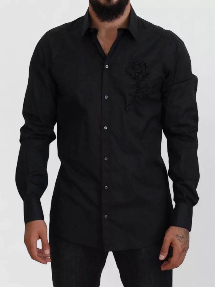 Dolce&Gabbana Cotton slim-fit long-sleeve shirt