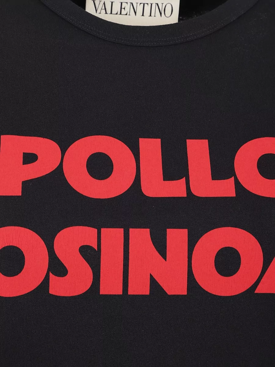 Valentino Garavani Paris Crew Neck Graphic Print T Shirt