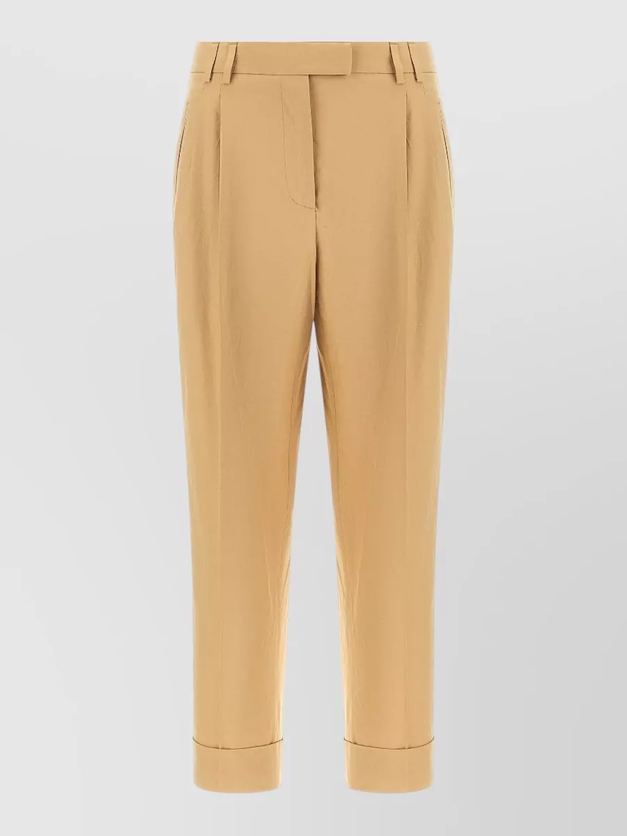 Alberto Biani cotton straight-leg tailored trousers