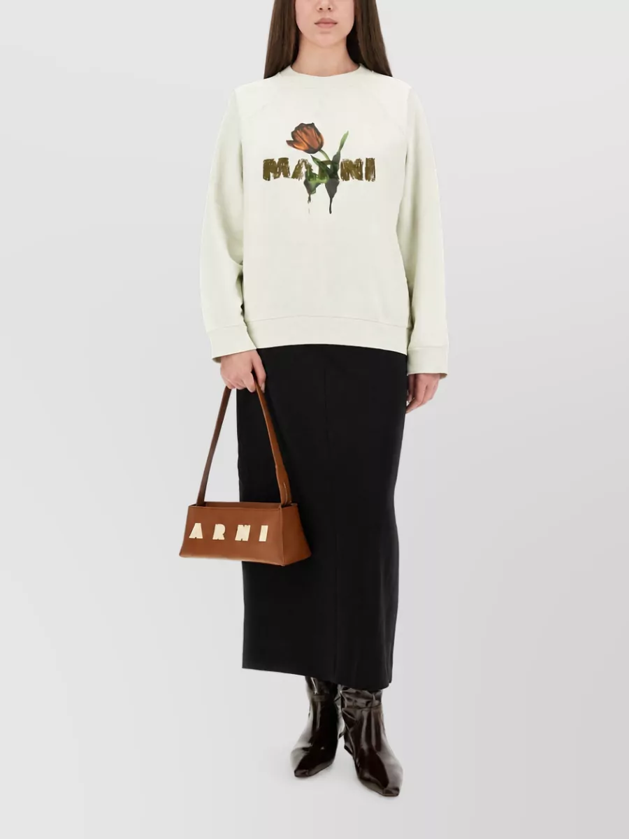 Marni Cotton Tulip Print Sweatshirt