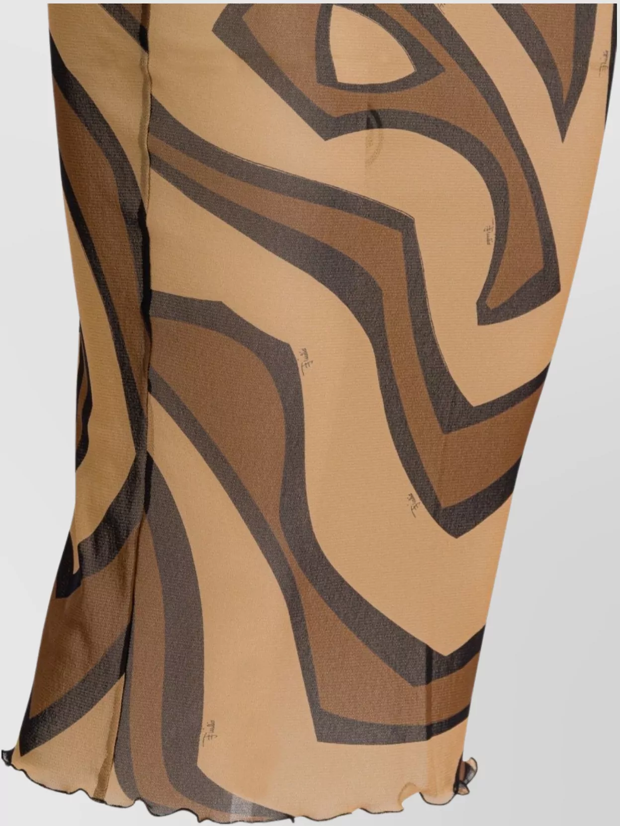 Pucci Abstract Midi Skirt Sheer Overlay