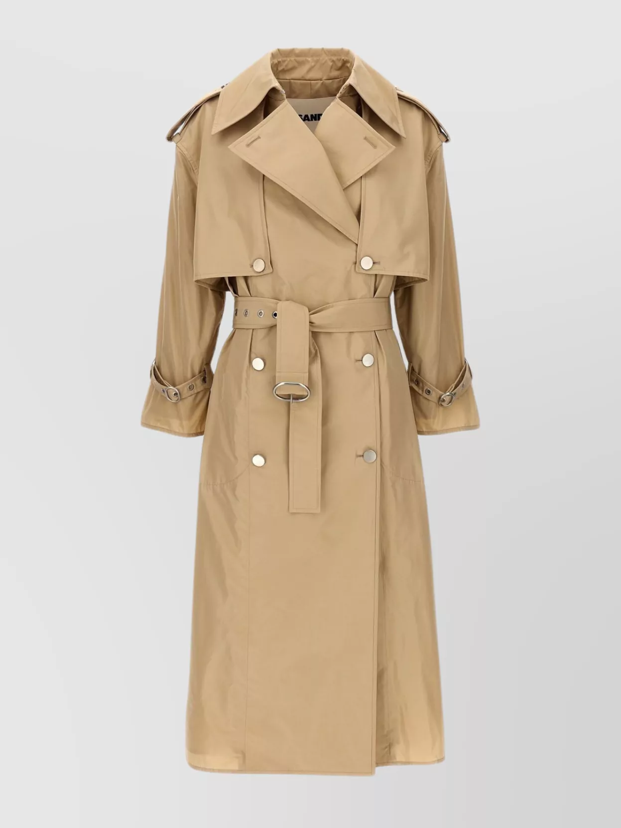 Jil Sander Oversize Double-breasted Trench Coat In Brown