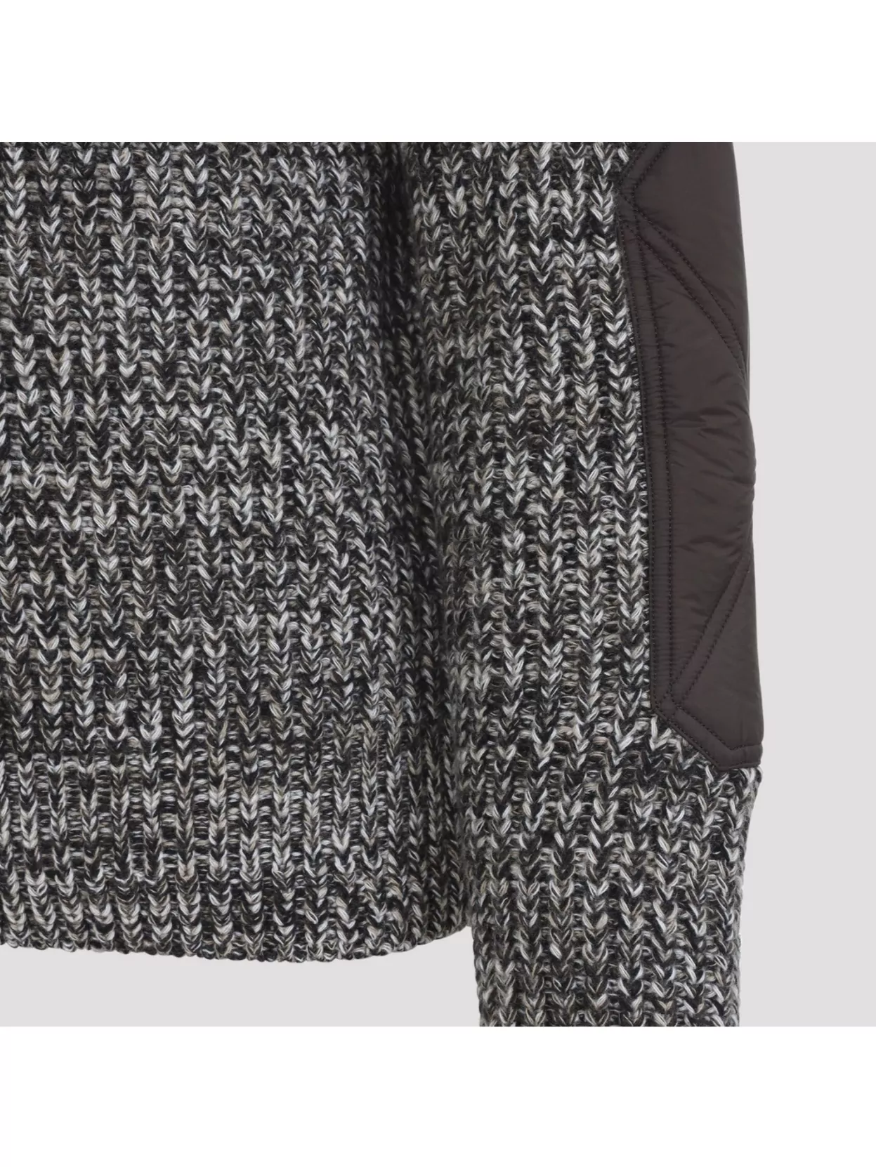 Moncler Grenoble T-Neck Knitted Sweater Zipped Pocket