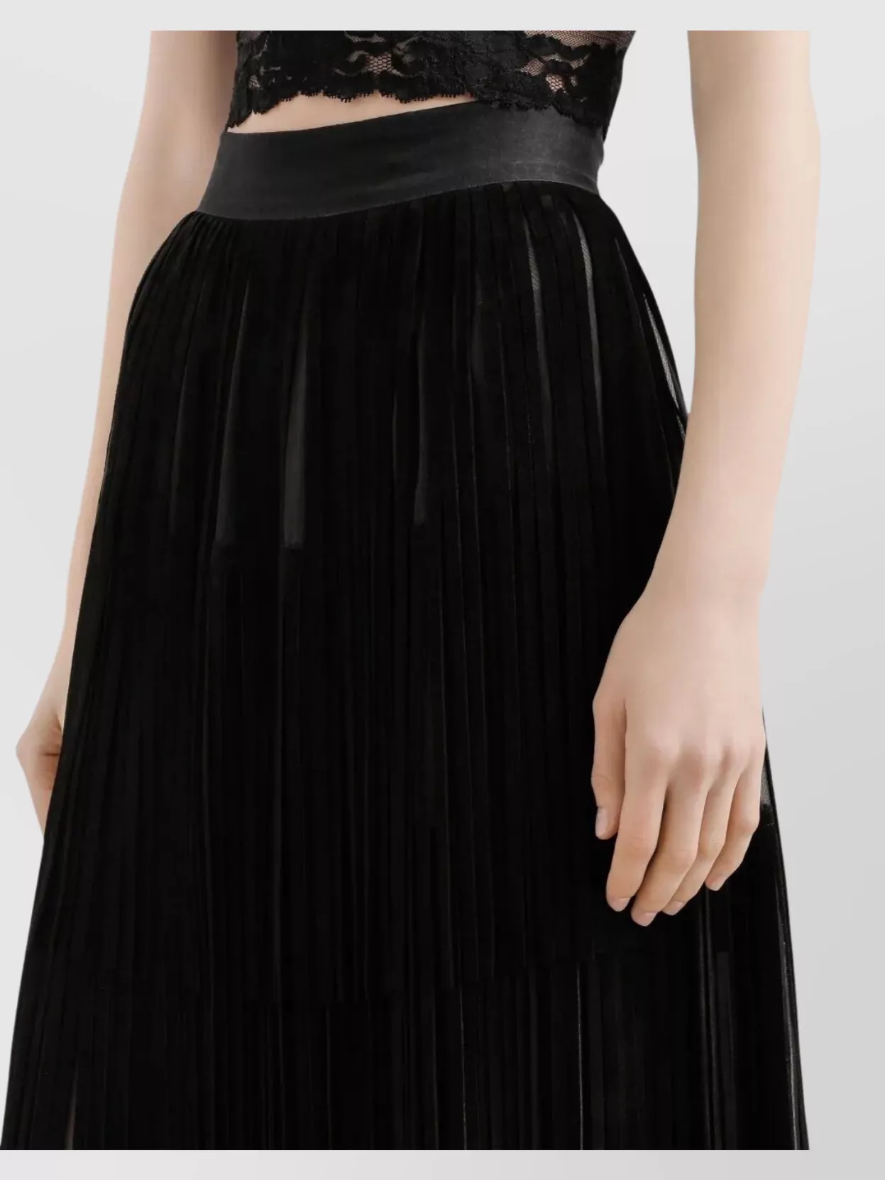 Dolce&Gabbana High Waist Layered Midi Skirt