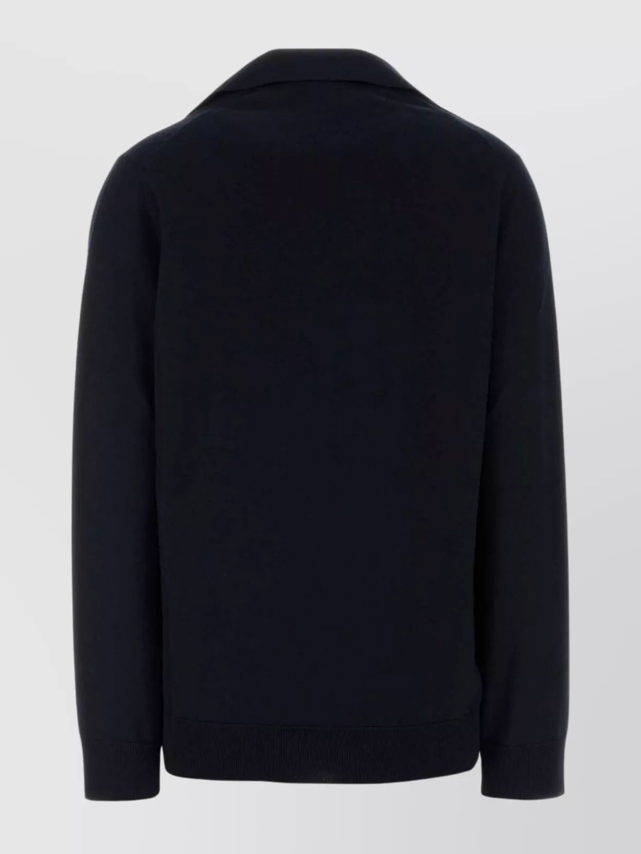Gucci Oversized Wool Polo Shirt V-neckline In Blue