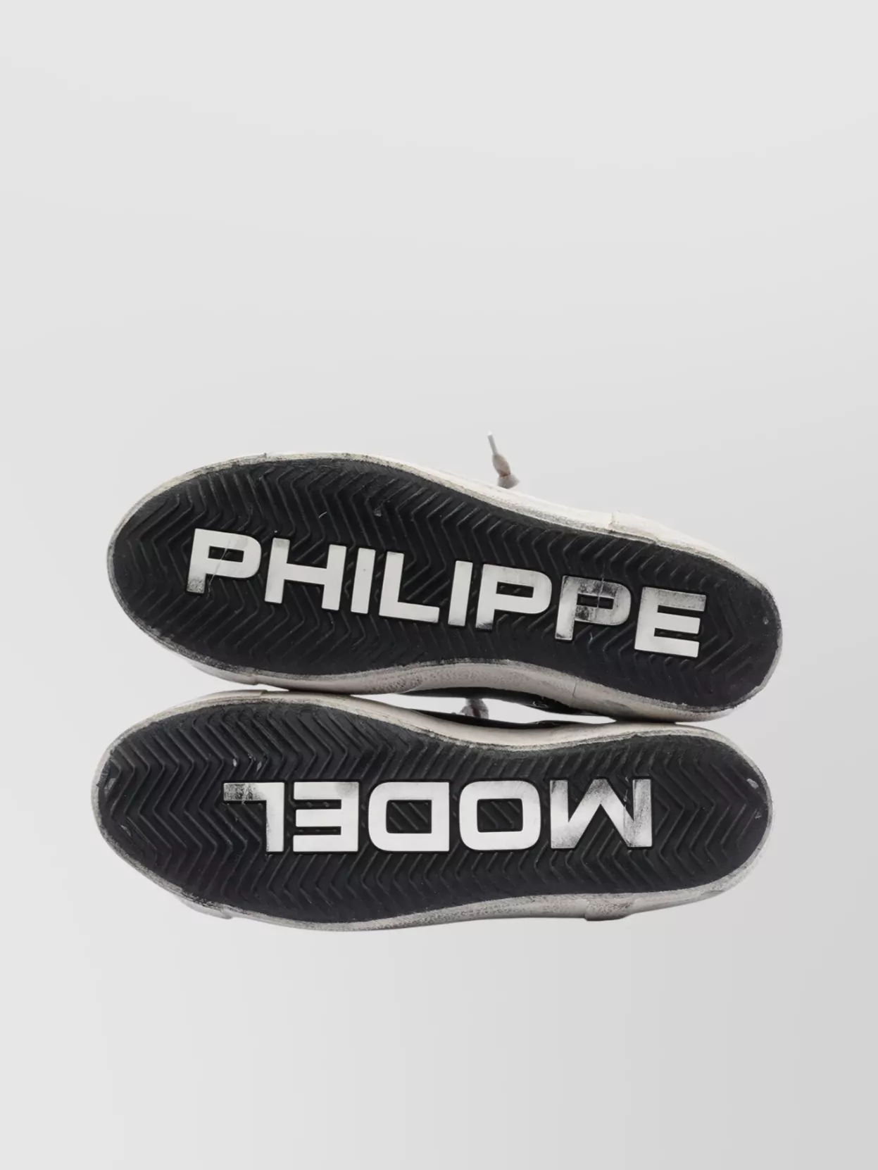 Philippe Model Low Top Leather Sneakers With Contrast Stitching