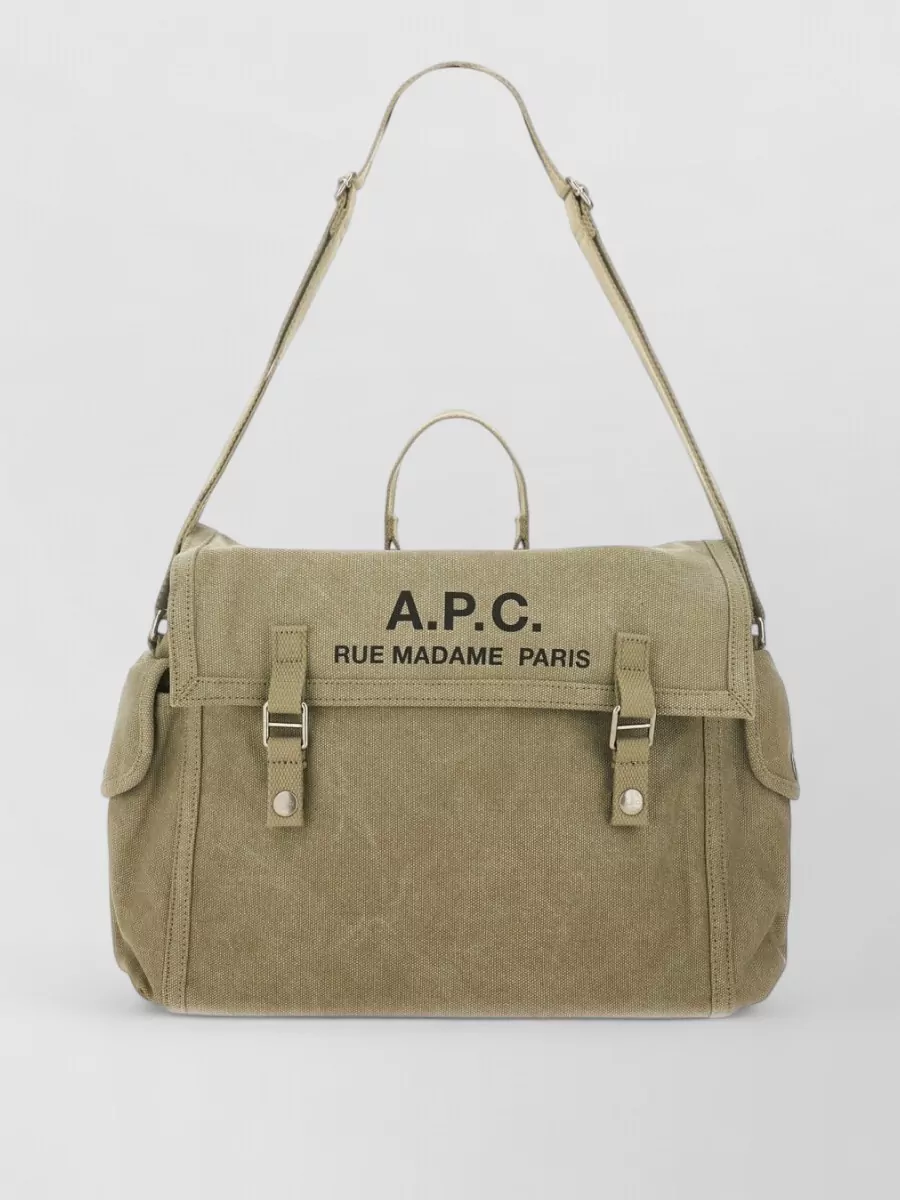 A.P.C. logo-print shoulder bag
