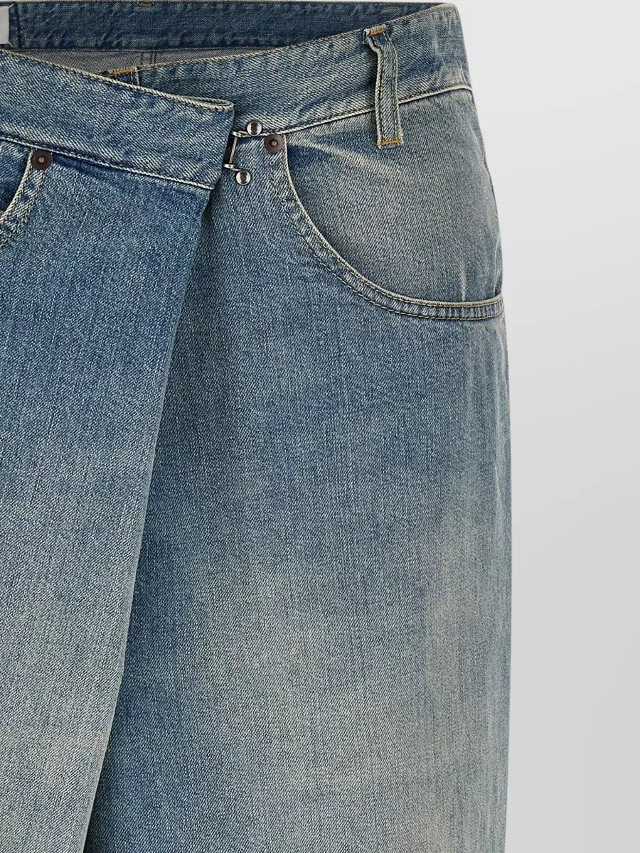 Maison Margiela Asymmetric Wrap Wide-Leg Jeans