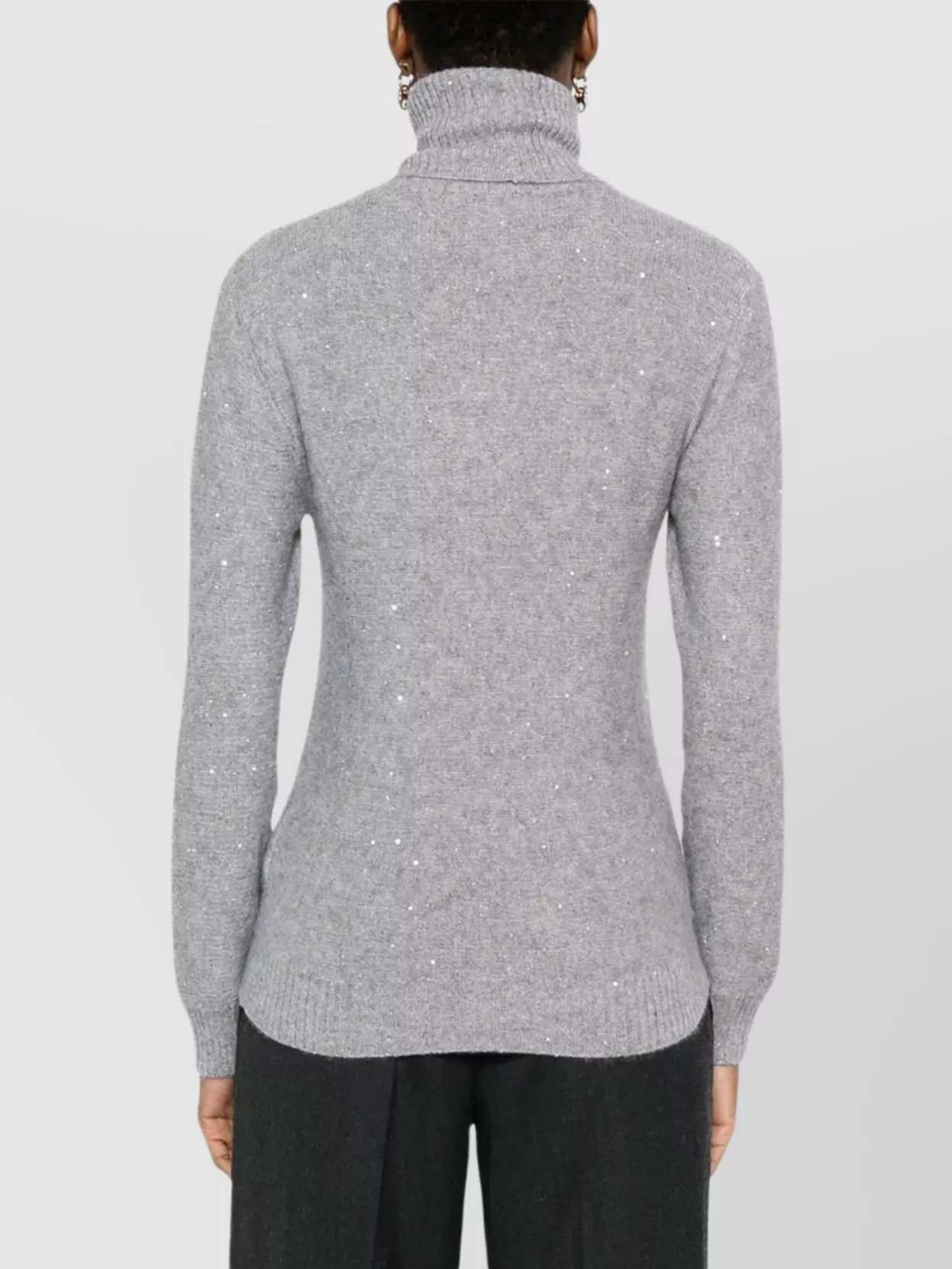 Fabiana Filippi Knitwear Turtleneck With Long Sleeves And Sequins