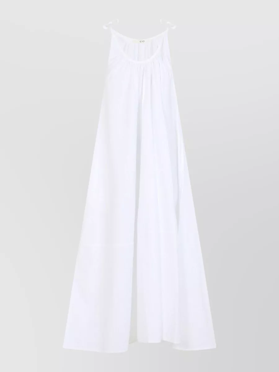 Co Cotton Gathered Midi Dress