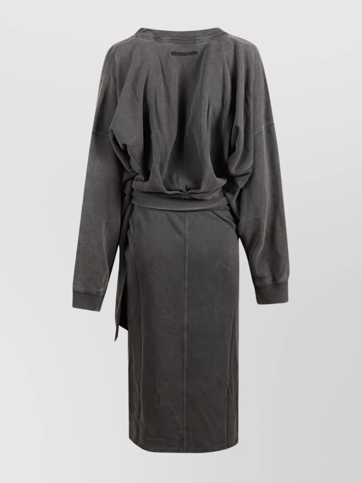 Isabel Marant Étoile Midi Wrap Dress Long Sleeves In Gray