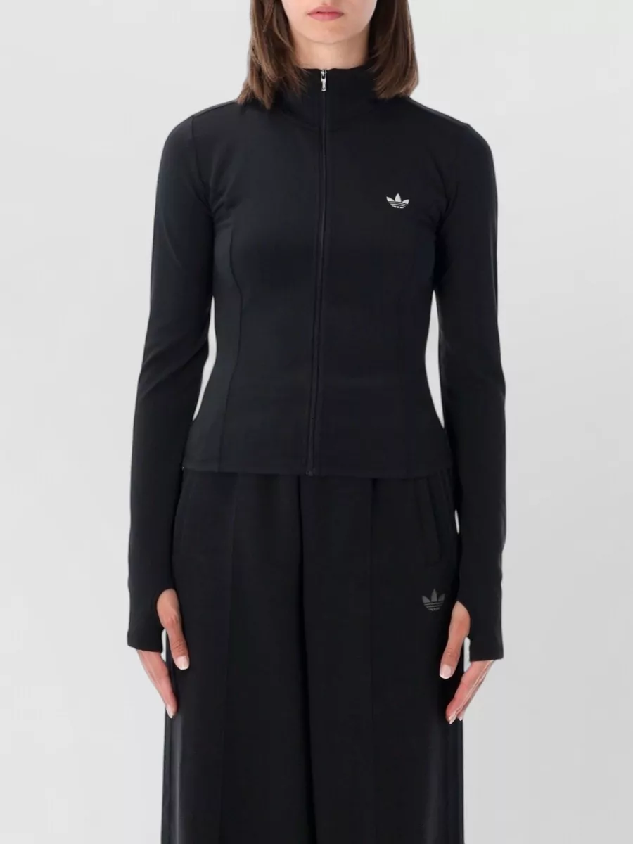 Adidas Originals Mock neck long sleeve track jacket