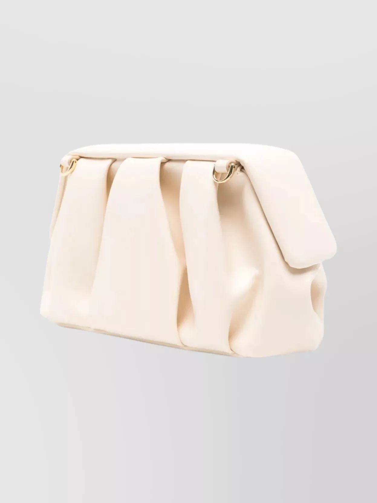 Themoiré Pleated Rectangular Clutch Top Handle