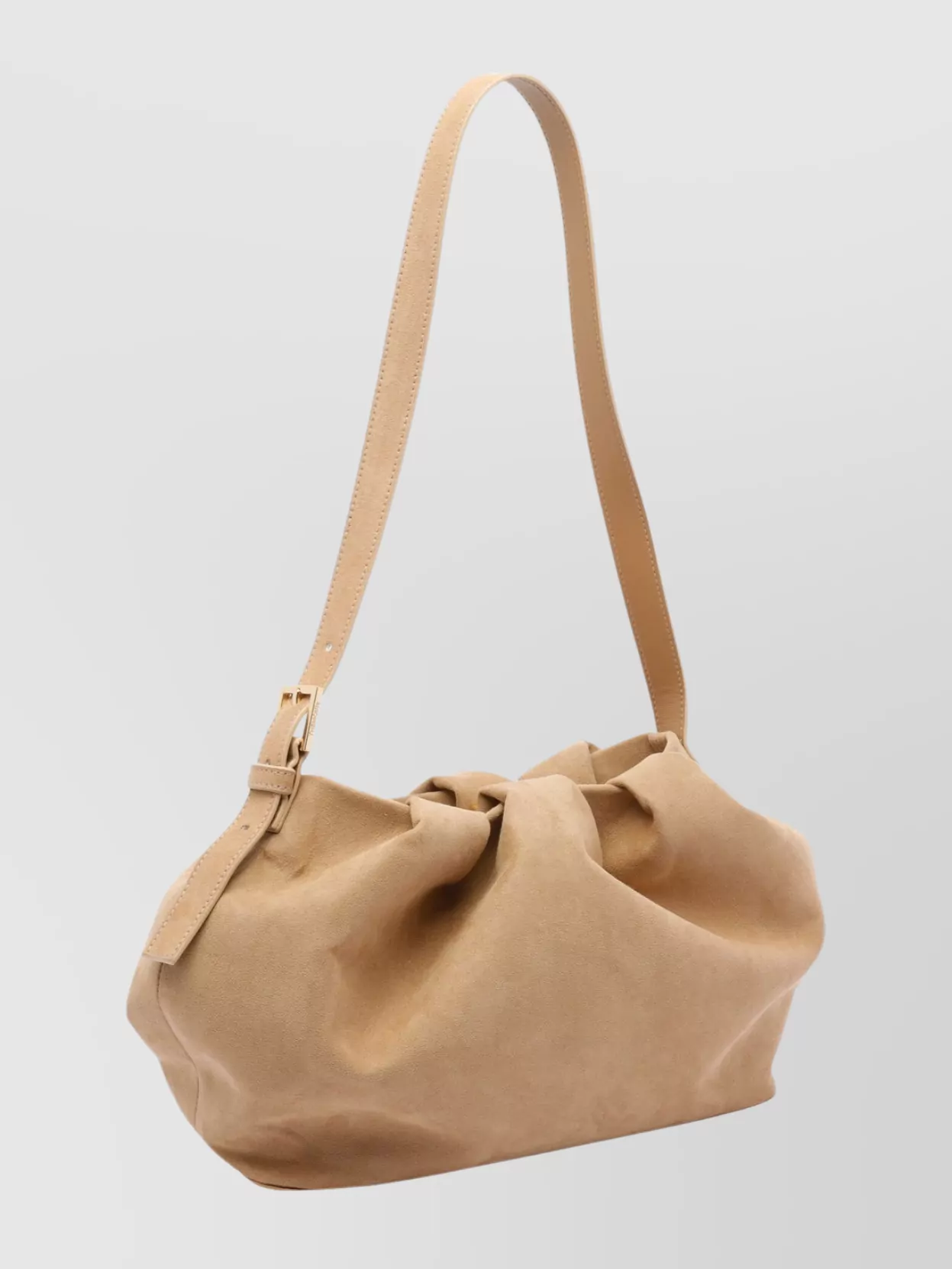 Themoiré Slouchy Shoulder Bag Adaptable Strap Buckle Detail
