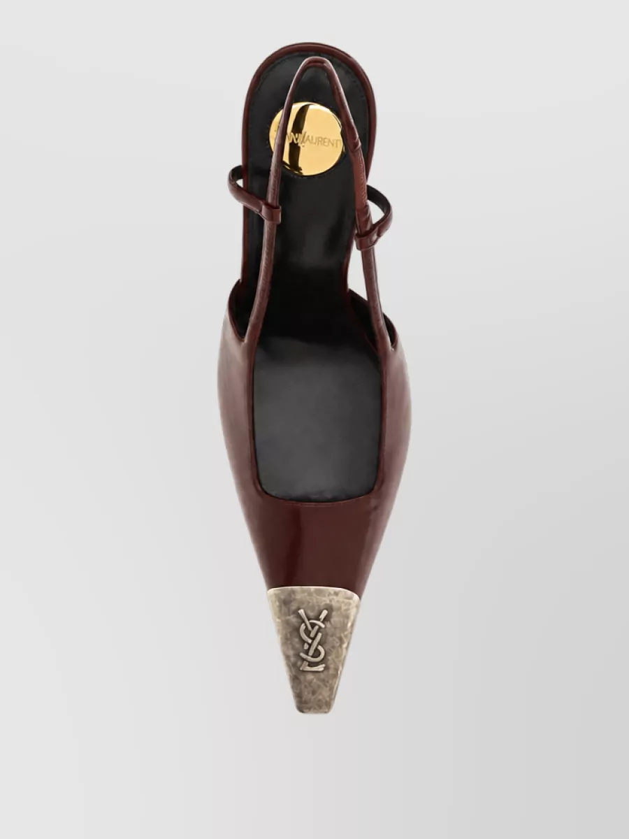 Saint Laurent Leather High-Heel Mules