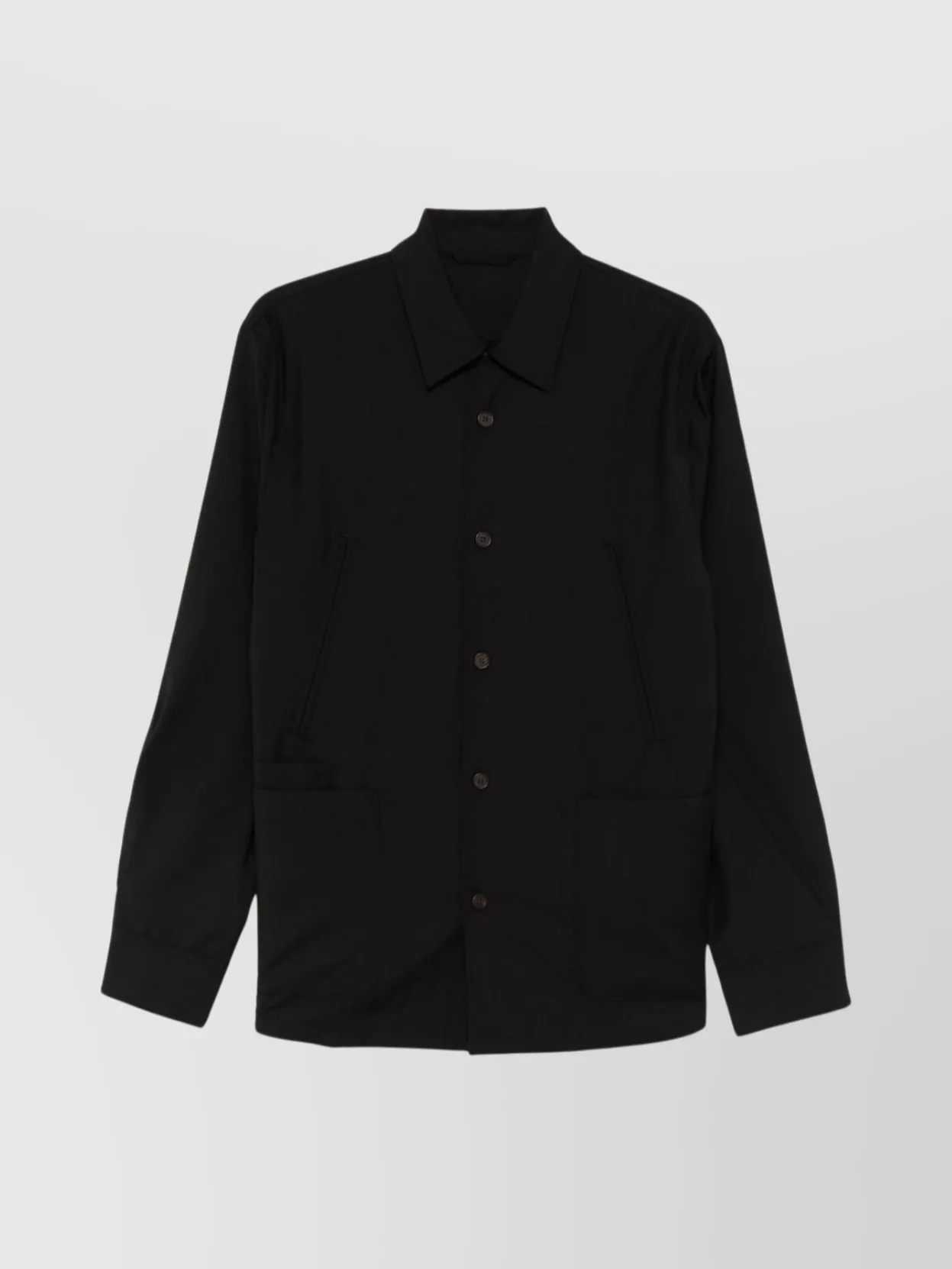 Emporio Armani Wool shirt jacket with front pockets