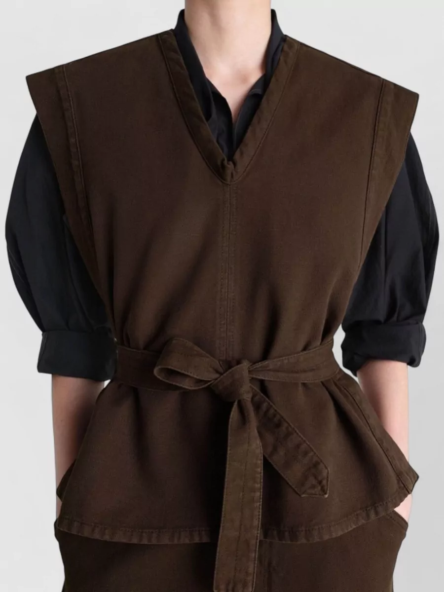 Lemaire V-Neck Belted Sleeveless Top