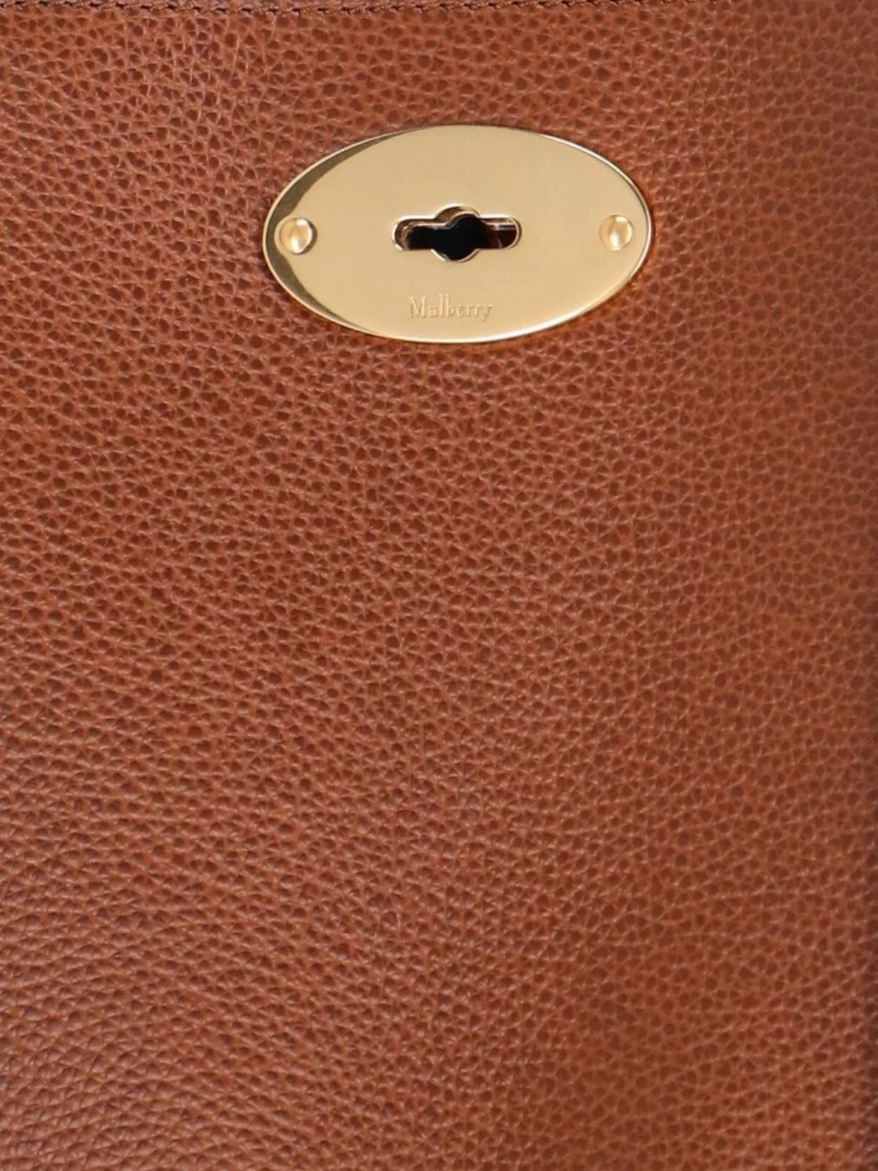 Mulberry Structured Pebbled Tote Bag With Double Handles