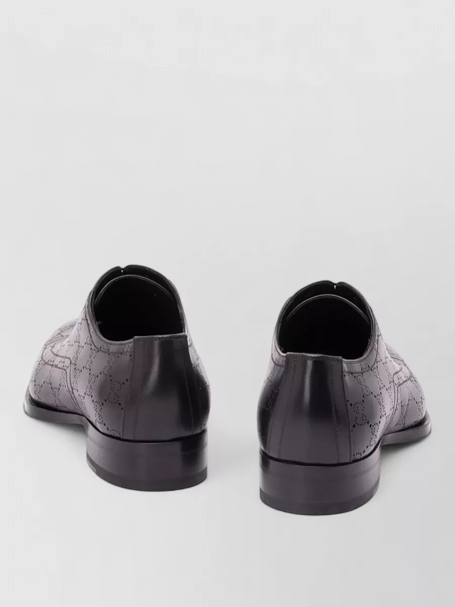 Gucci Leather Lace-Up Derby Shoes