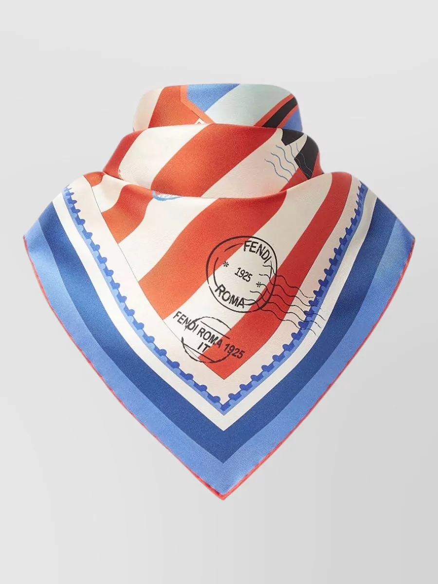 Fendi Silk Striped Scarf